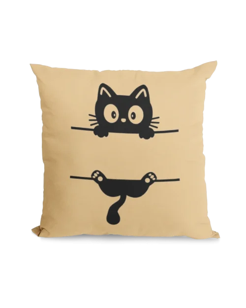 brown Void Cat Pillowcase for black cat lovers