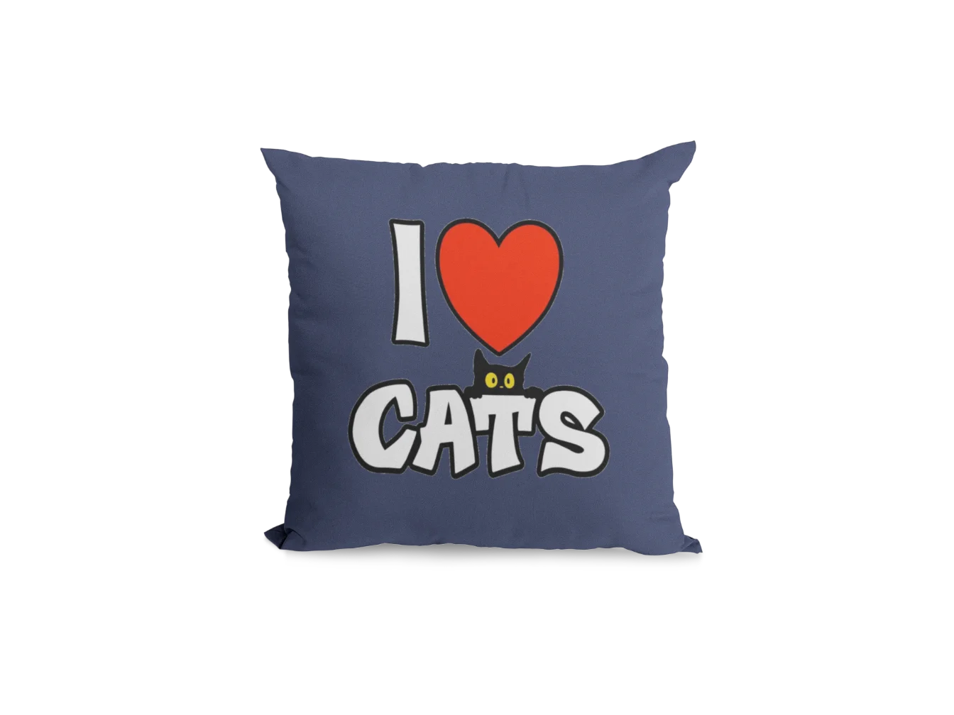 i love cats Void Cat Pillowcase for black cat lovers