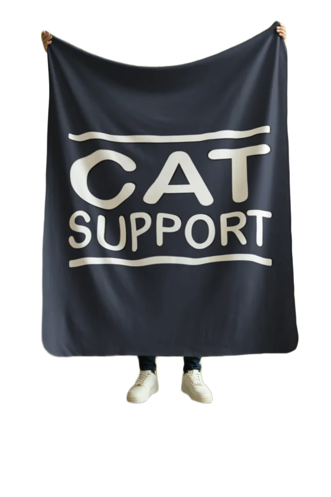 black flannel blanket for black cat lovers