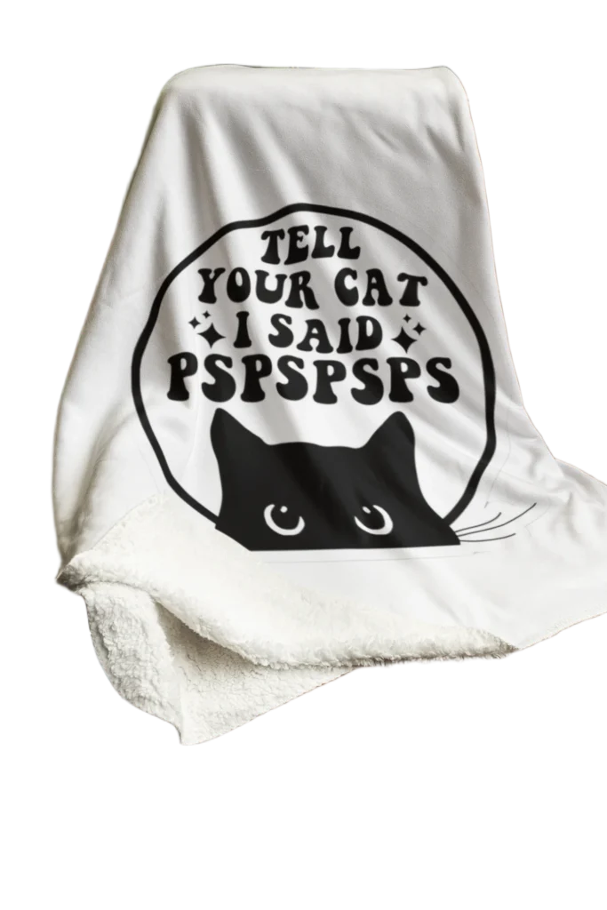 black cat lover blanket